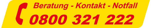Beratung Kontakt Notfall: 0800321222